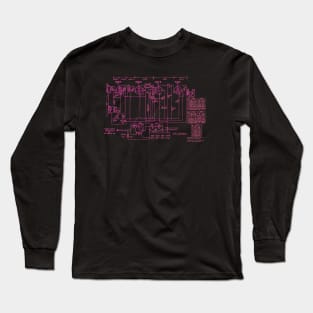 Vintage Tube Radio Schematic All American Five Radio Long Sleeve T-Shirt